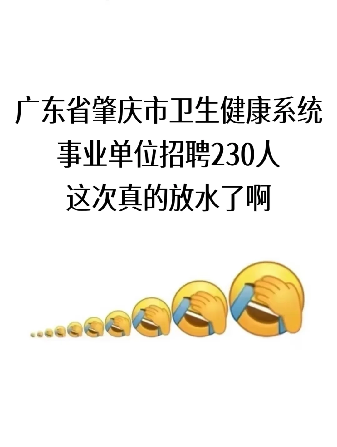 广东省肇庆市卫生健康系统事业单位招230人