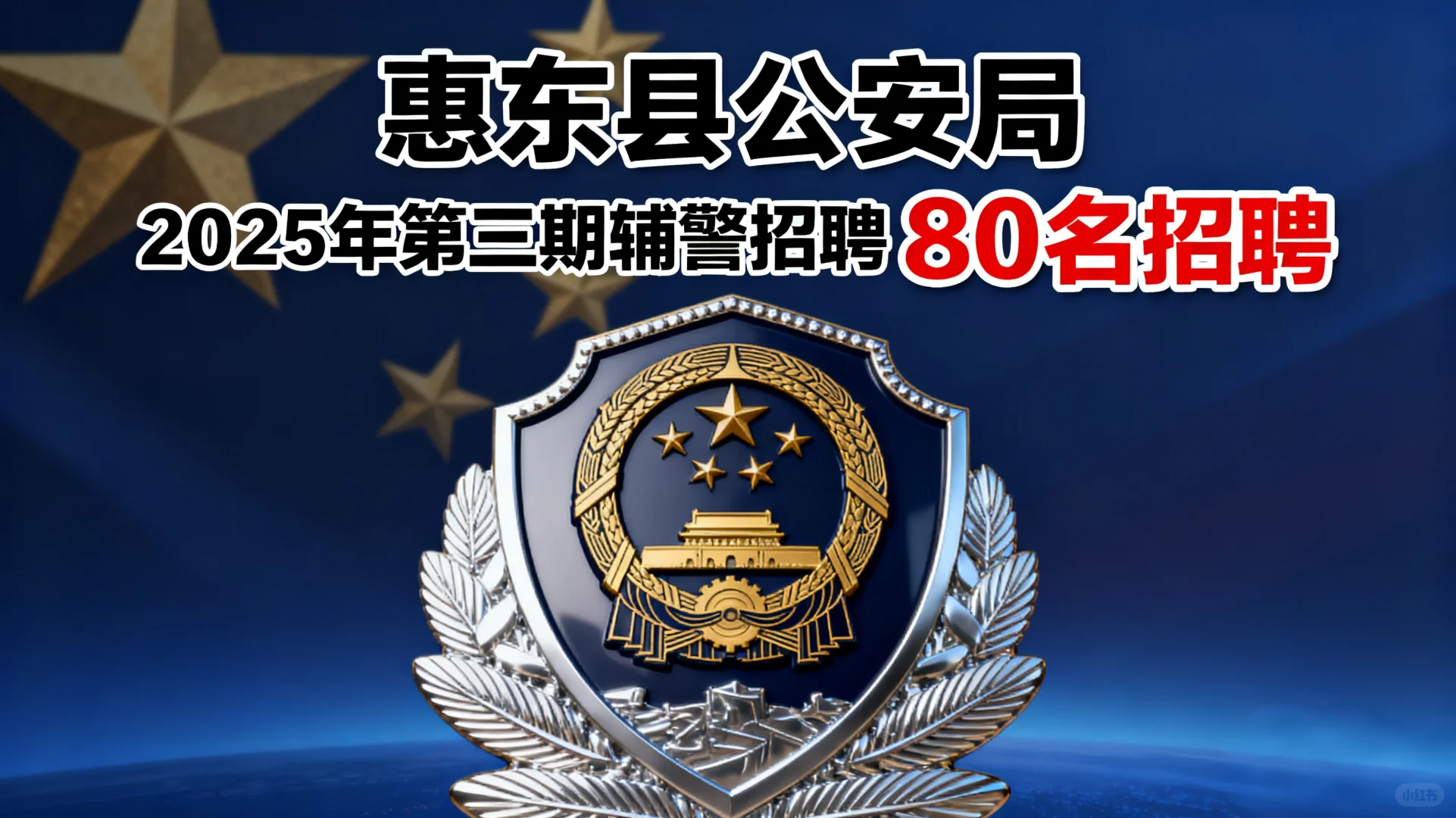 25年第三期惠东公安局警务辅助人员招聘