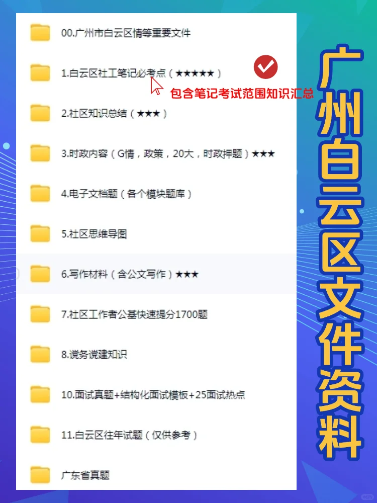 2025广州白云区社区工作者招聘考试备考资料