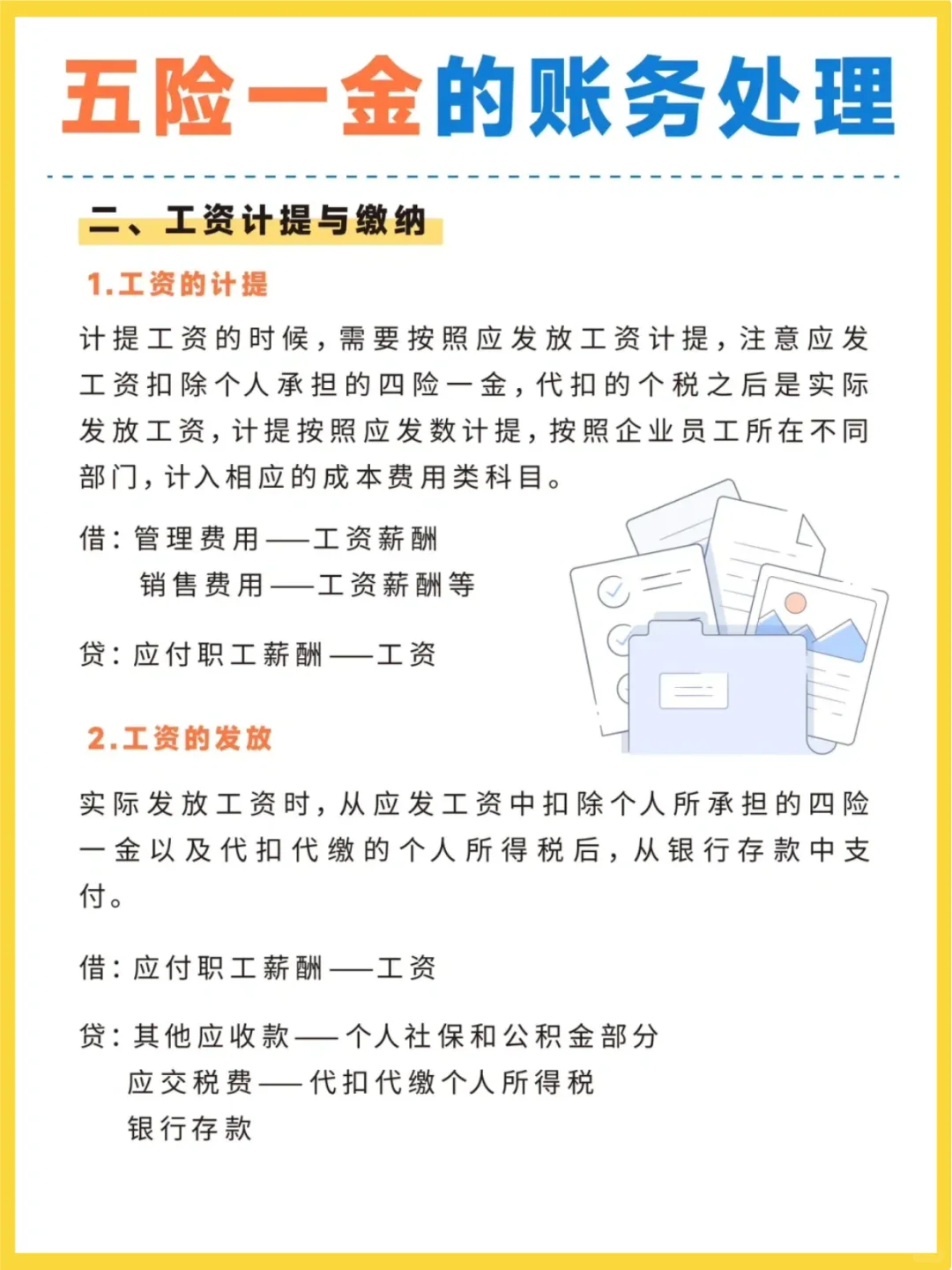 五险一金的账务处理，超简单