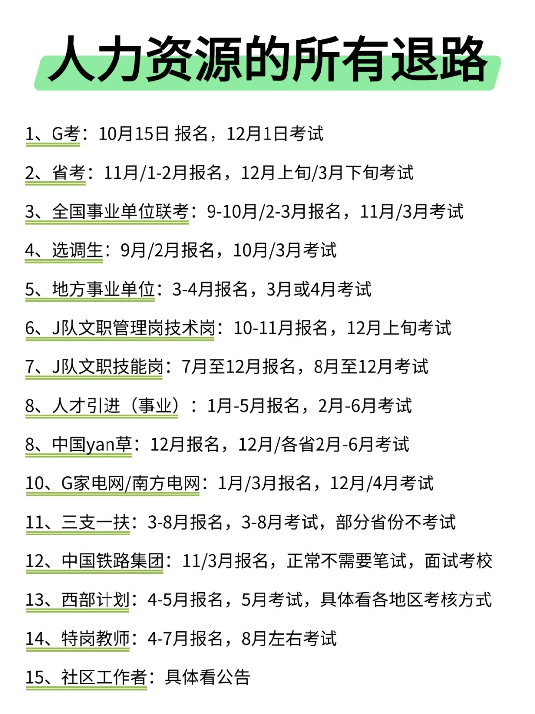属于人力资源专业的所有退路来啦！！