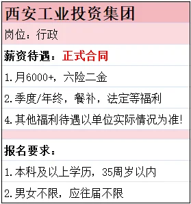 西安工投，行政类六险二金，6000+