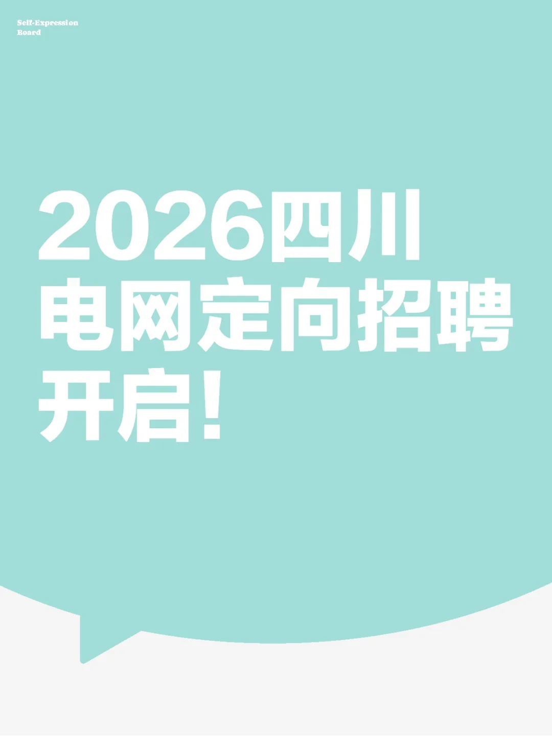 2026四川电网定向招聘开启！