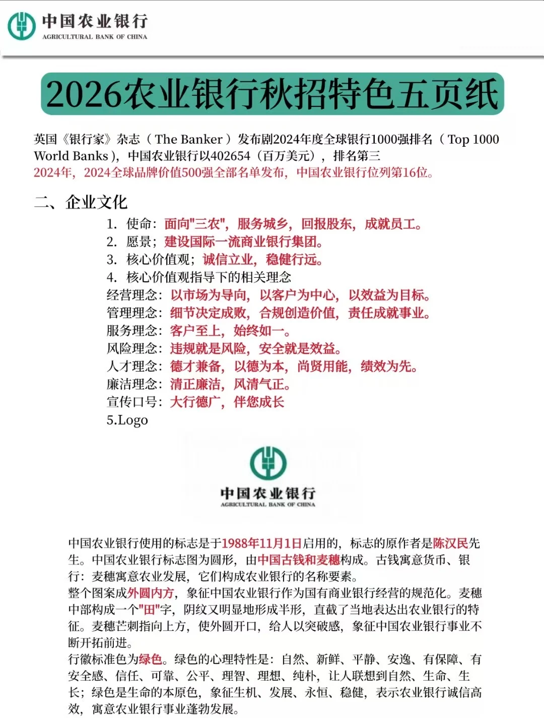 🌊友情提示 农行秋招就这600题 7天足矣