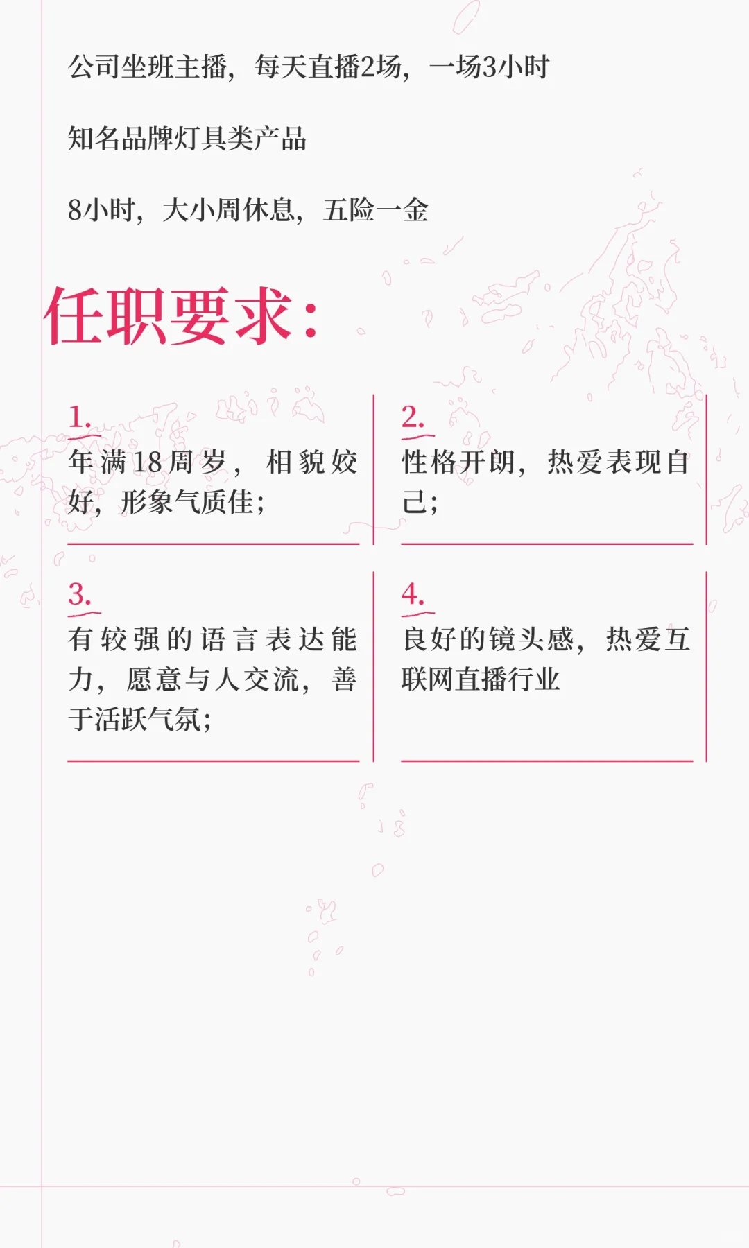 招聘抖音带货主播，坐标北京顺义区，底薪8k