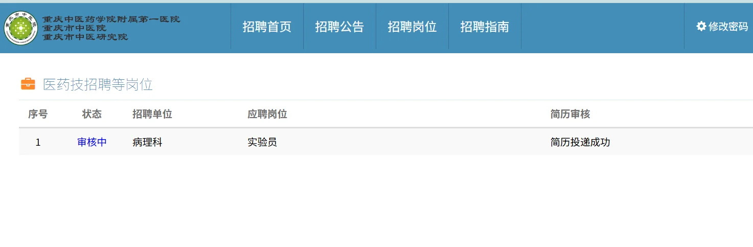 重庆市中医院招聘