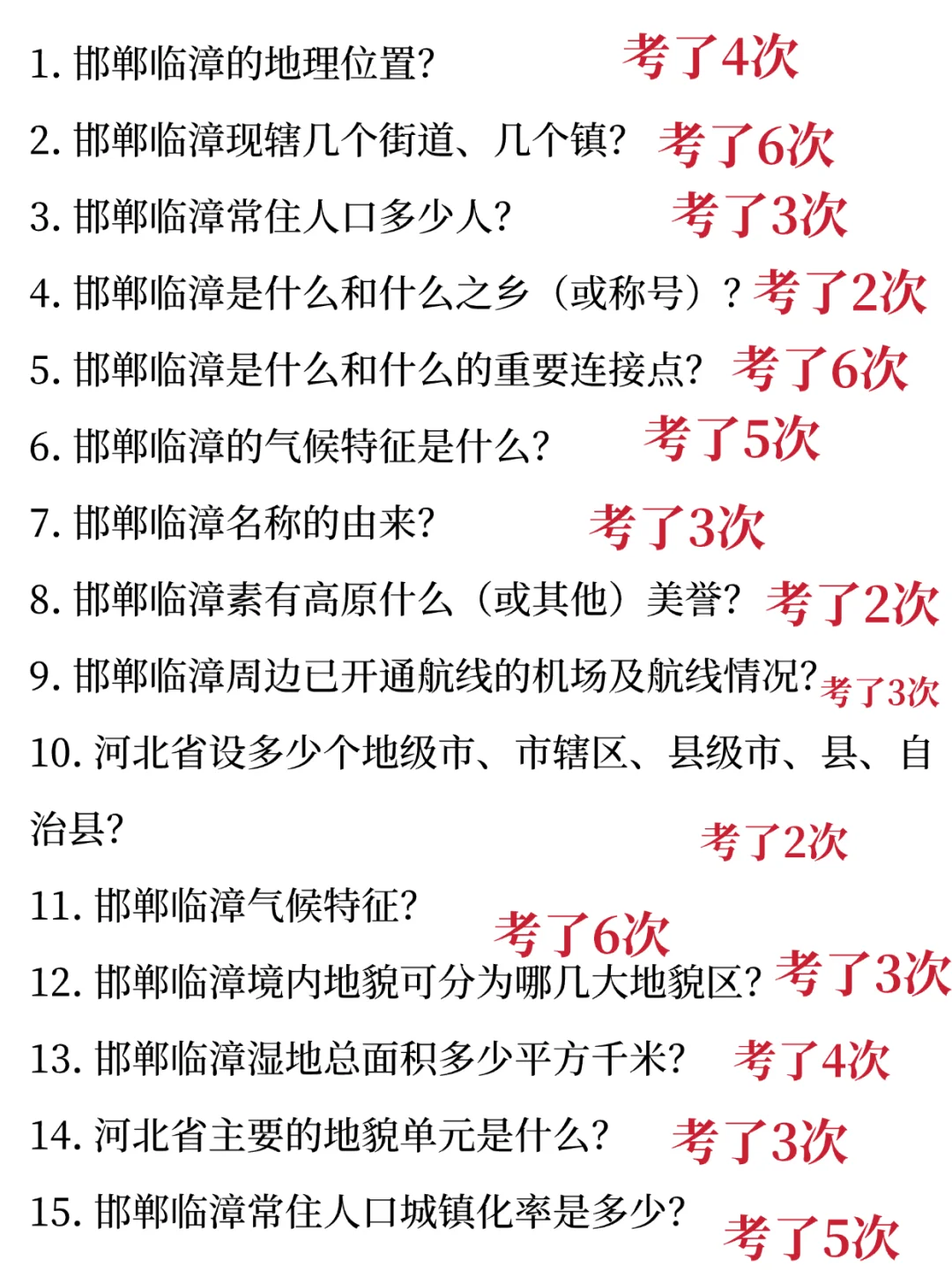 25邯郸临漳社区工作者，考试大概率就这些！