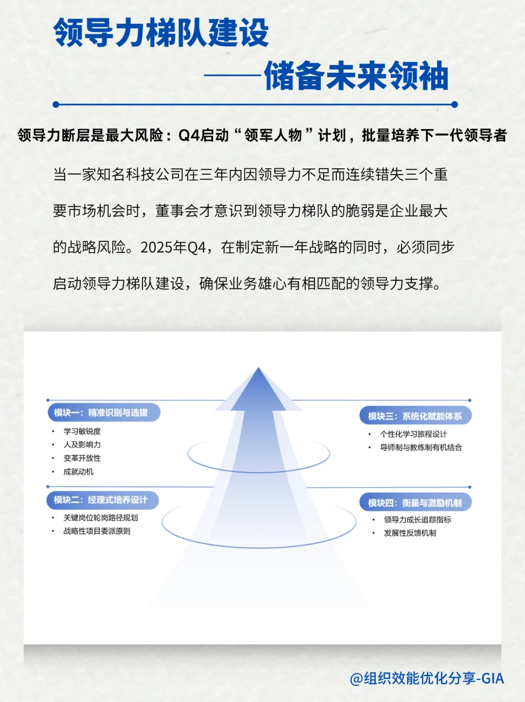 领导力梯队建设-储备未来领袖