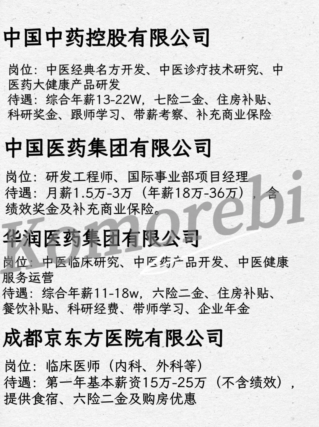10月份医学类专业央国企秋招必看！！！