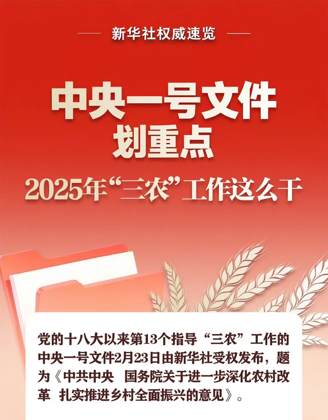 2025一号文件之“三农”工作