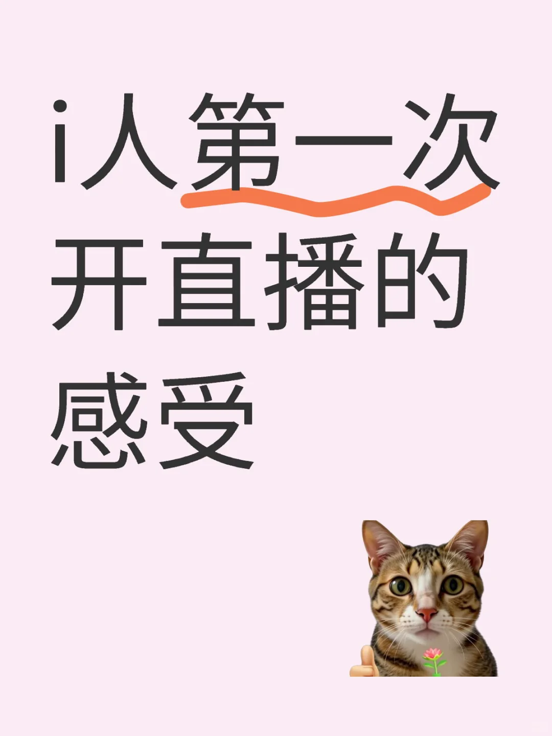 i人第一次直播不敢说话，😭想说的其实是这些