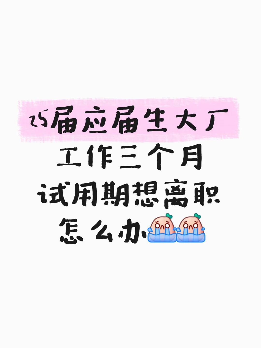 25届应届生入职大厂三月，试用期就想润了…