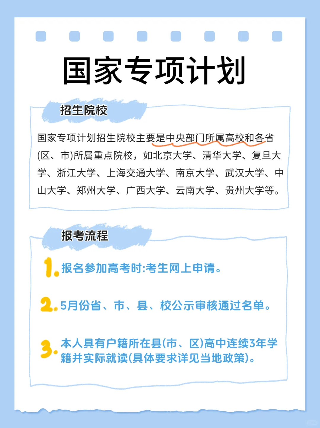 国家专项计划全攻略！农村&贫困生必看！