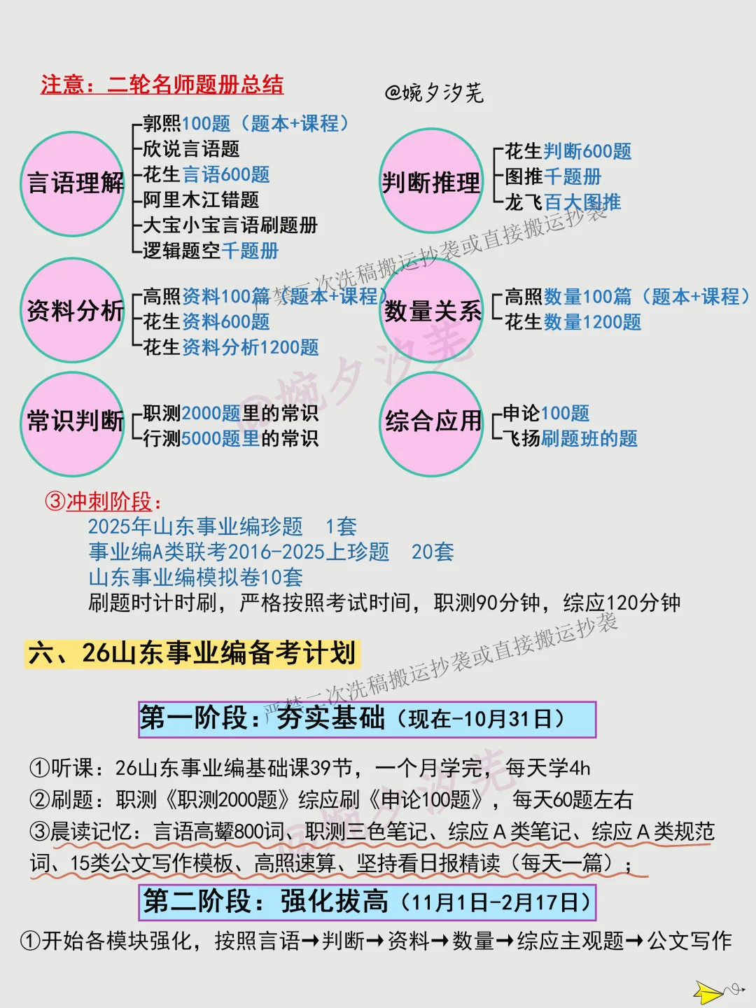 26年山东事业编备考攻略计划（没计划抄我的