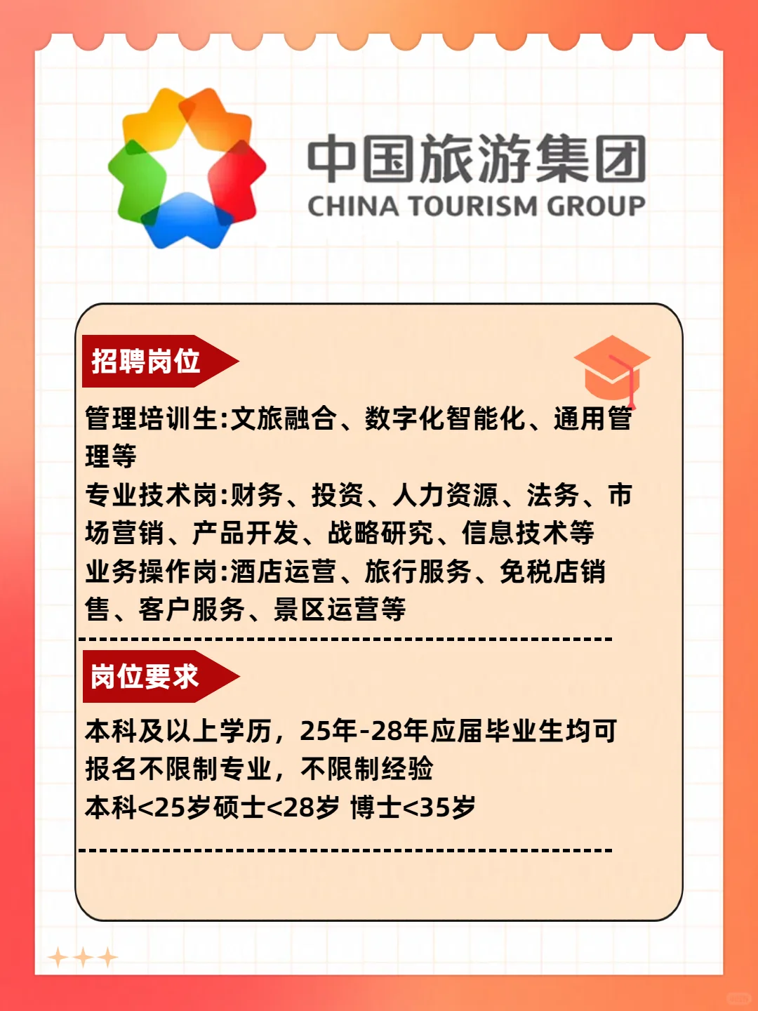 中国旅游集团人才引进计划