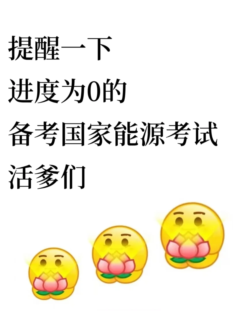 提醒一下国家能源备考进度为0的人们