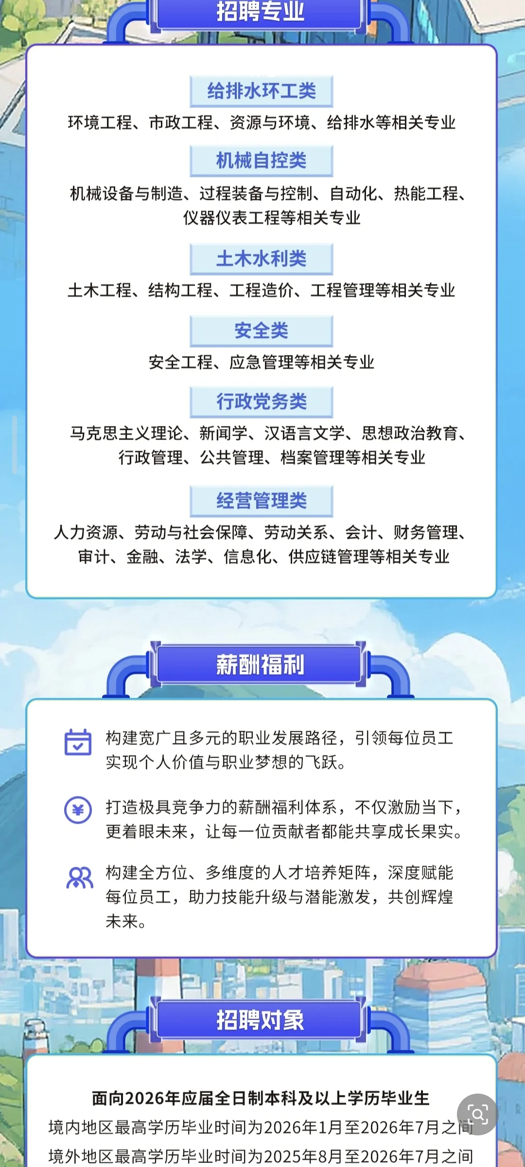 北京排水集团校招公告笔试面试经验分享