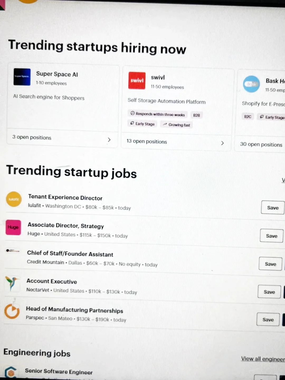 发现一个土澳startup jobs的找工web