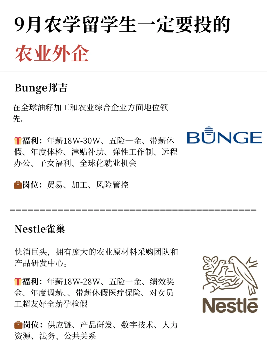 9月农学生先把这些农业外企投了吧！