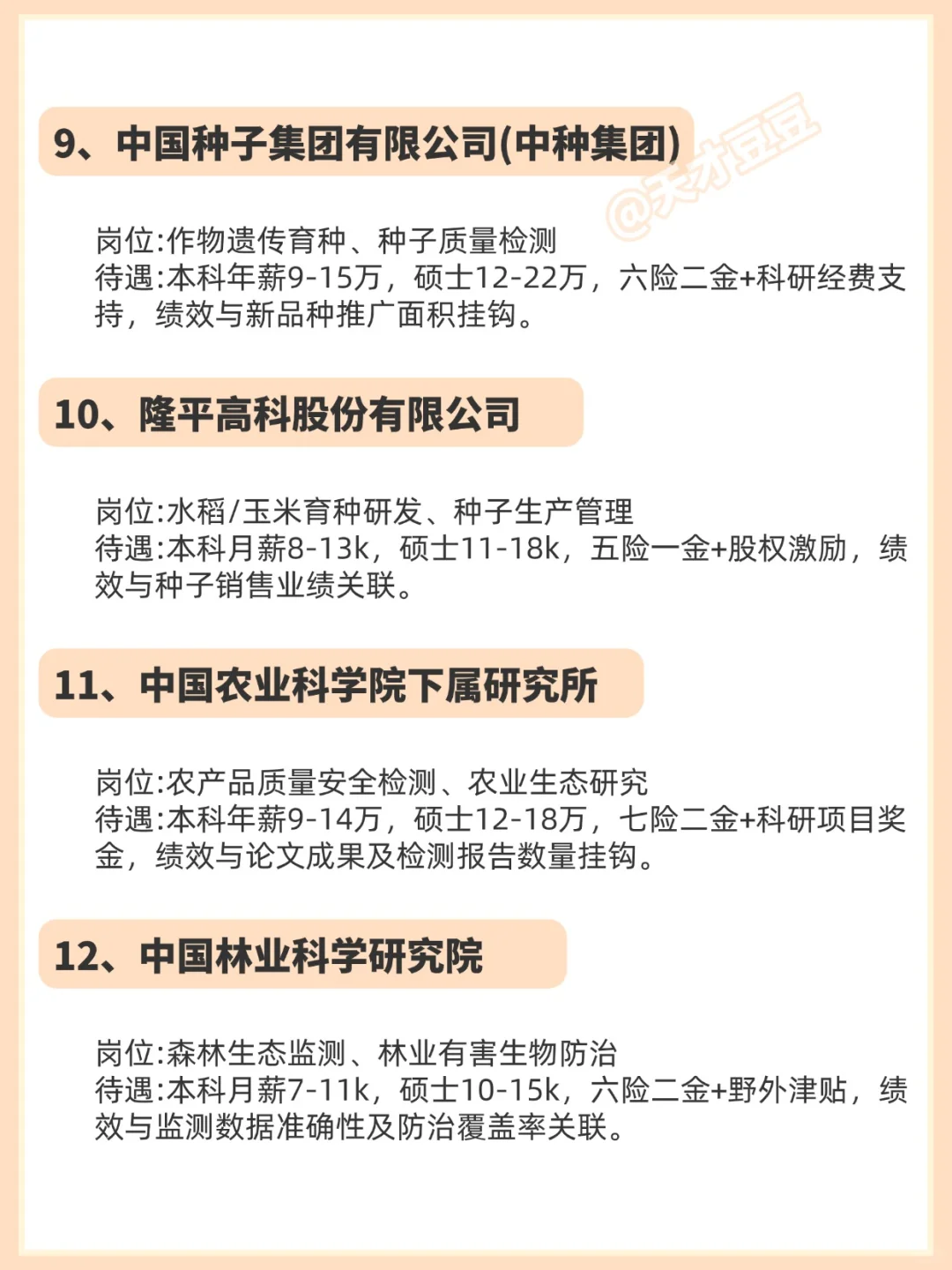 10月秋招篇—农林类央国企！！