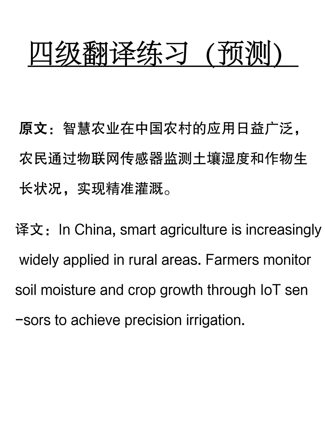 四级翻译练习 | Day 27