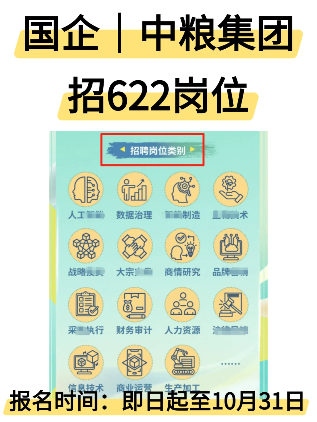 央国企无笔试！中粮集团秋季招622岗位！