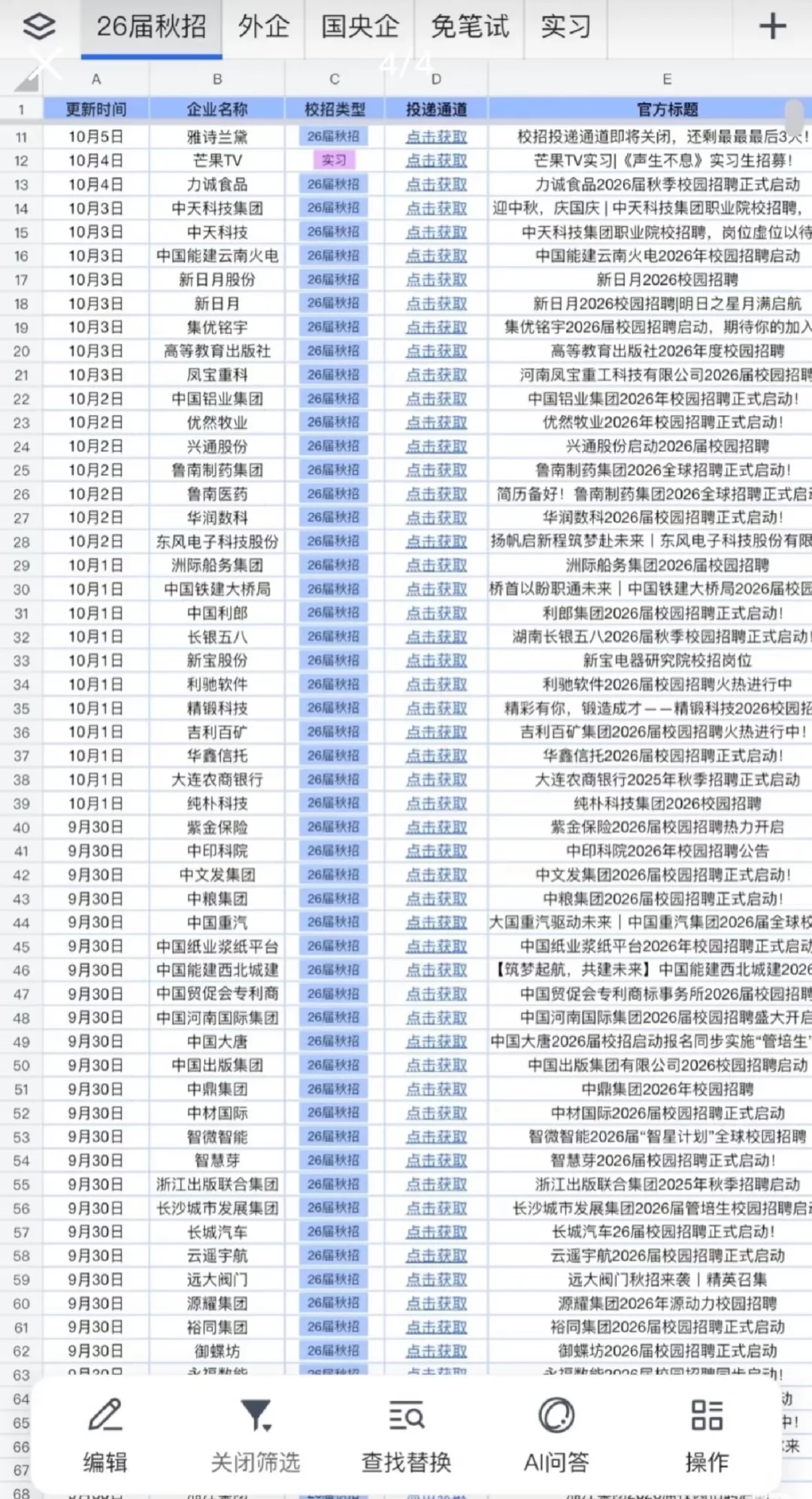 终于把免笔试的中小厂投完了