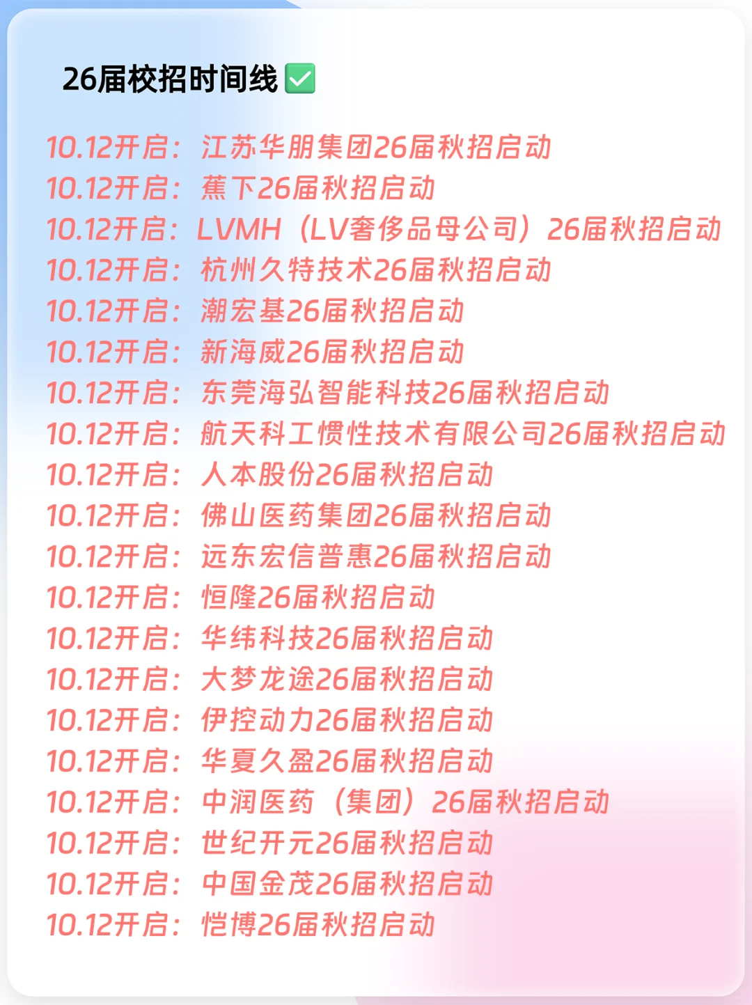 10.12 这些都是今天刚开的秋招