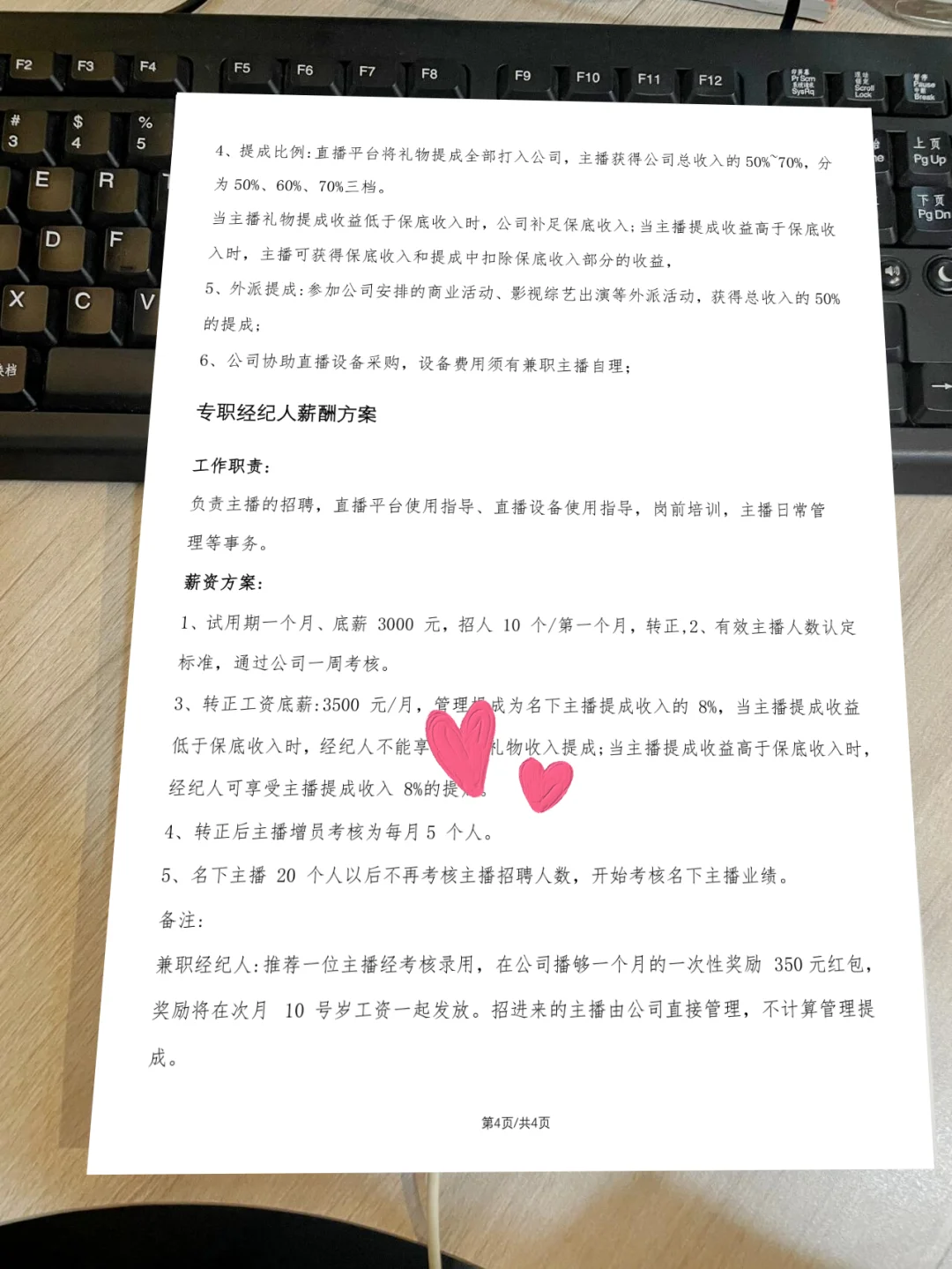 传媒公司主播薪酬管理制度及考核方案完整版