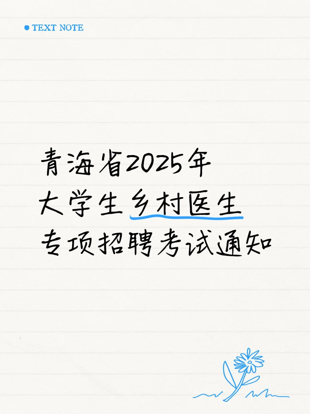 青海省2025年大学生乡村医生专项招聘考试通