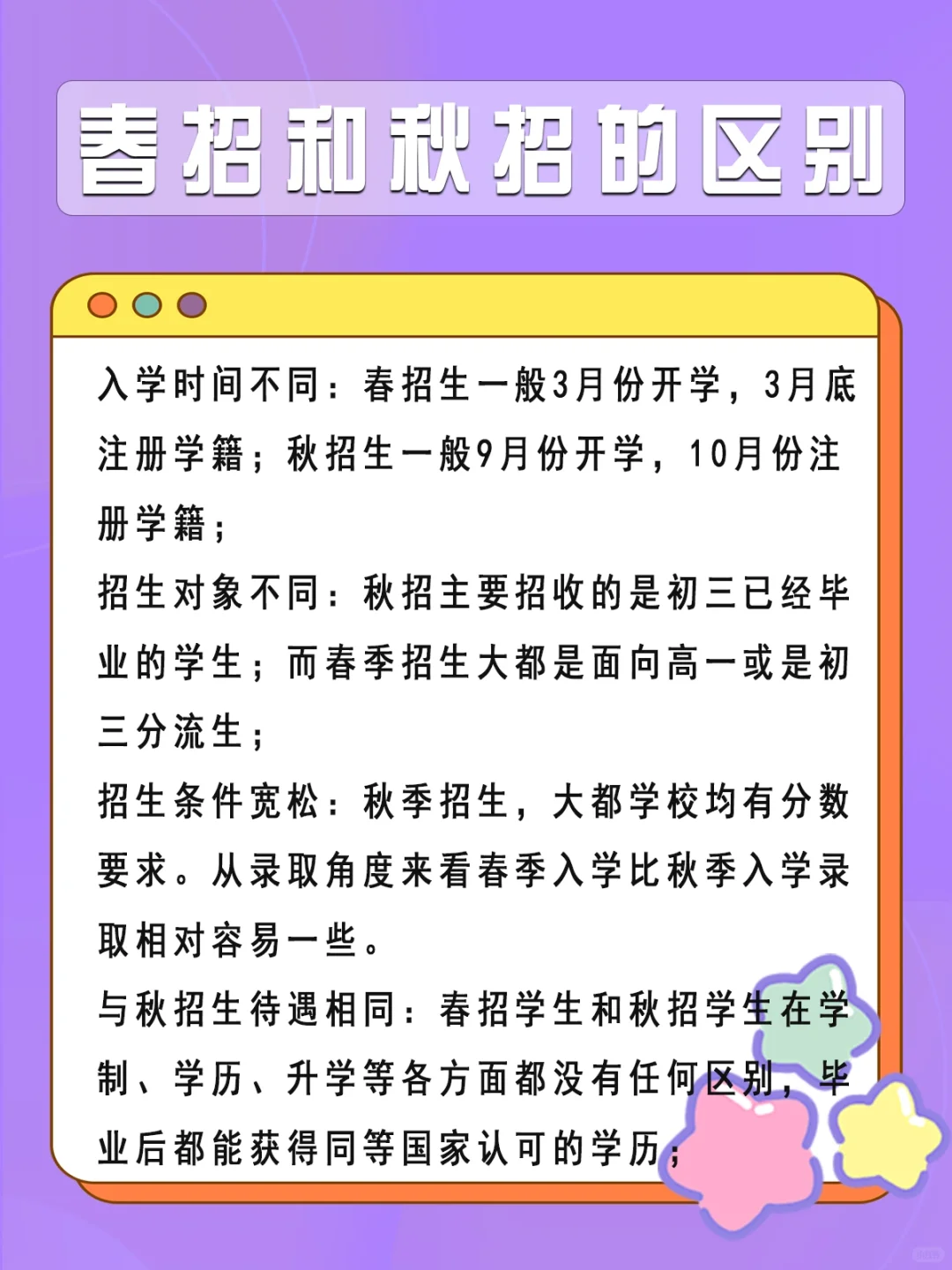 初三生家长 你了解什么是春招吗？
