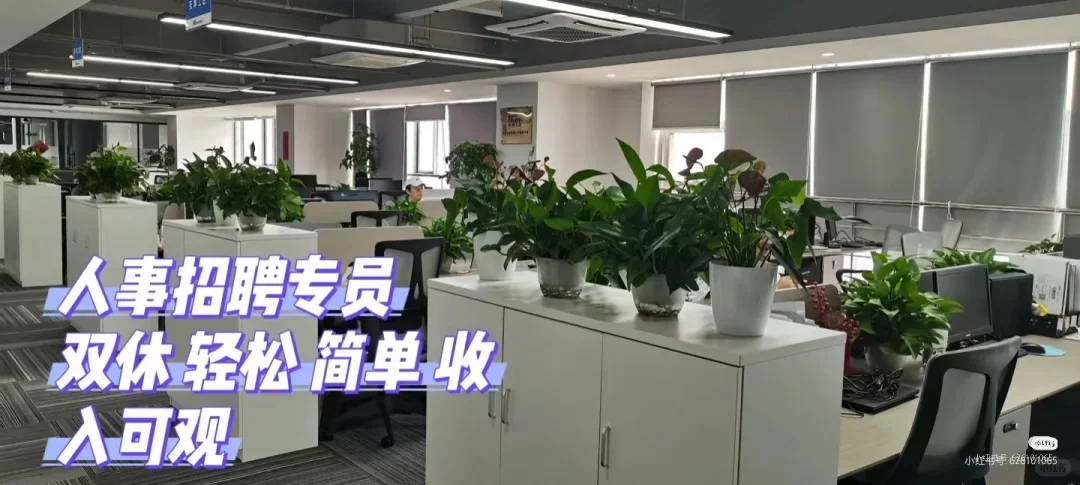 招聘文员,双休