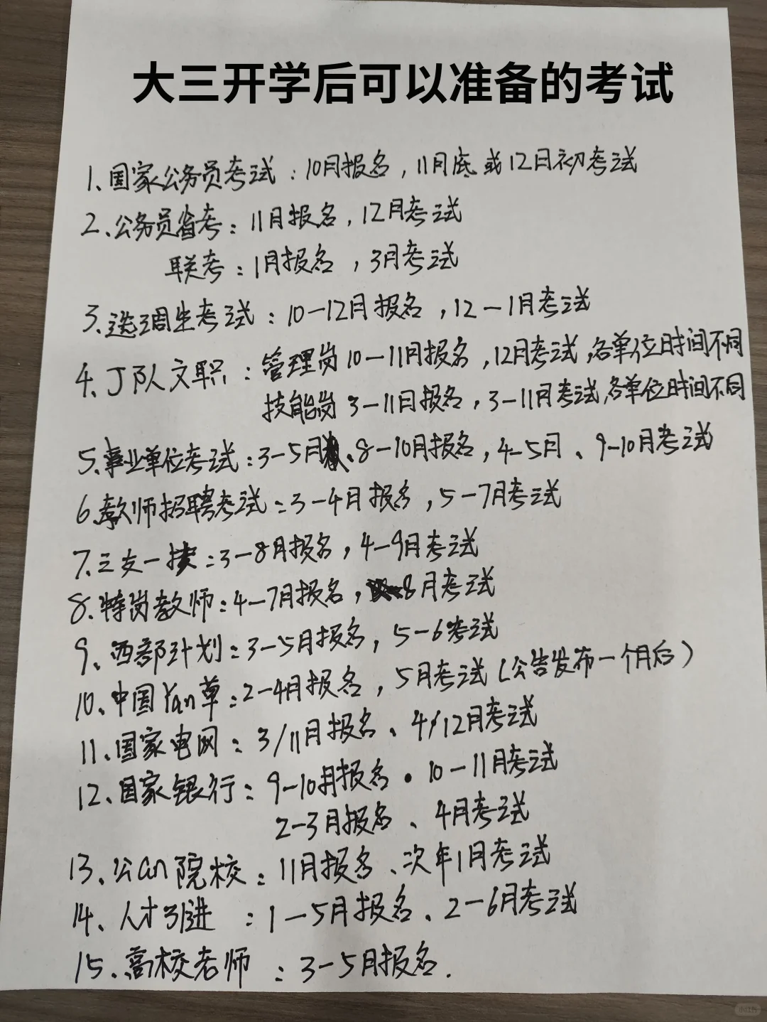 大三开学后可以准备的考试！！