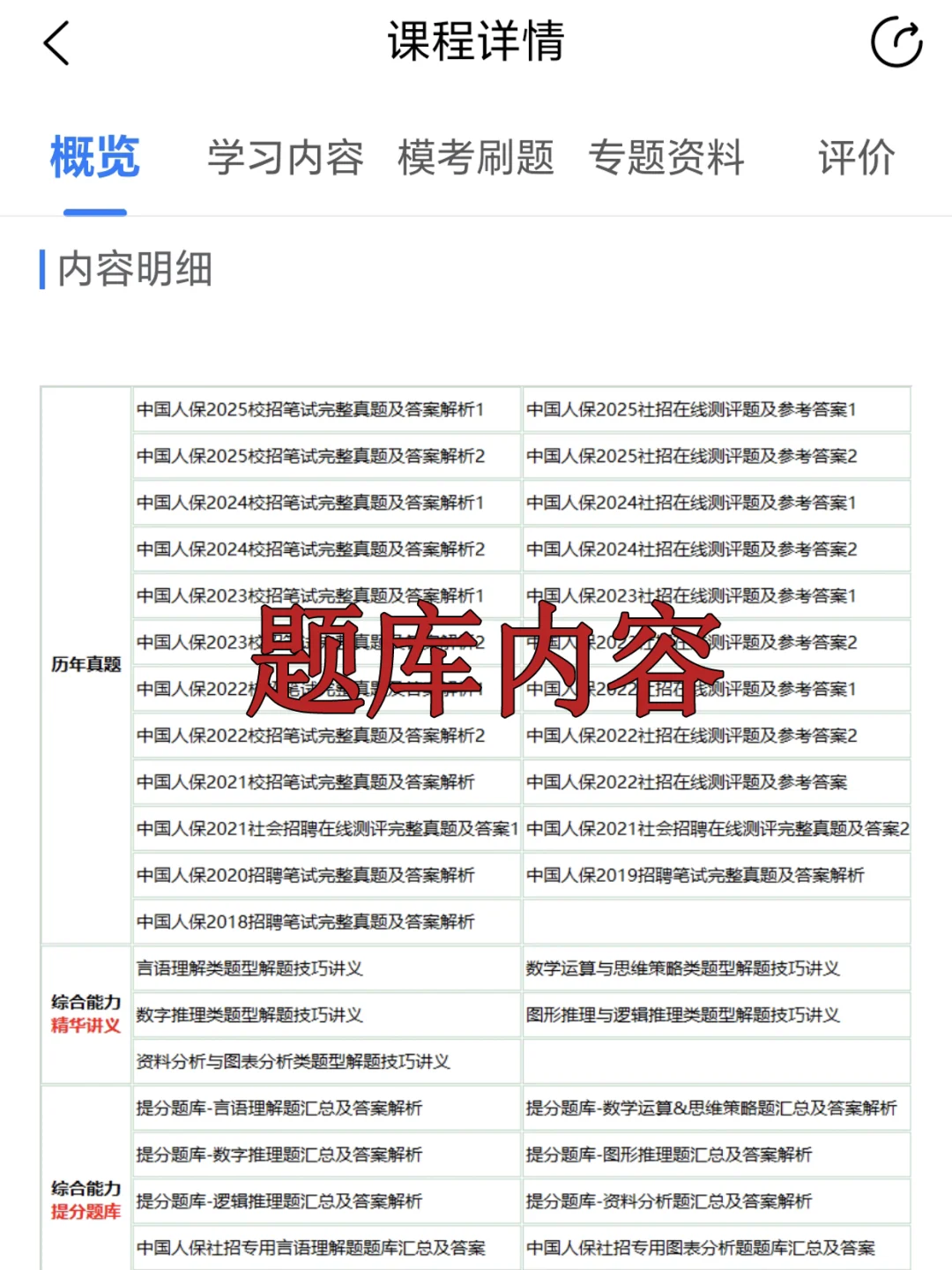 中国人保笔试其实挺水的！无非就这几套卷