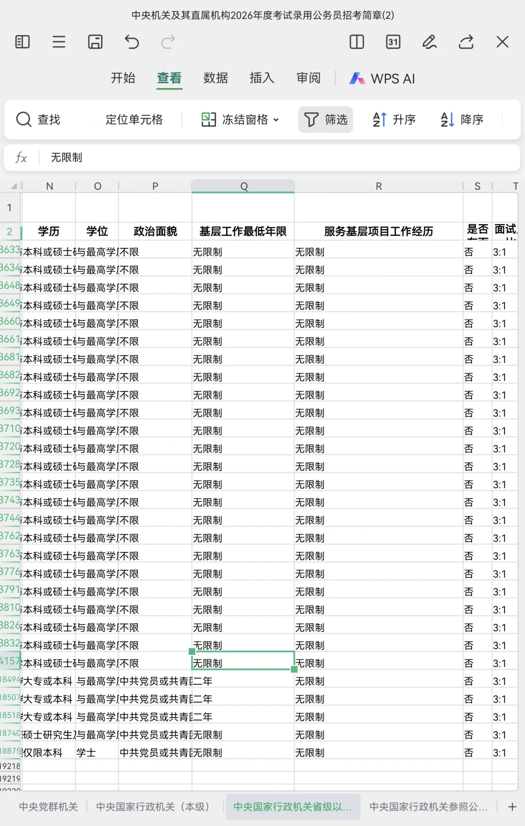 2026 国考 中医学可报岗位