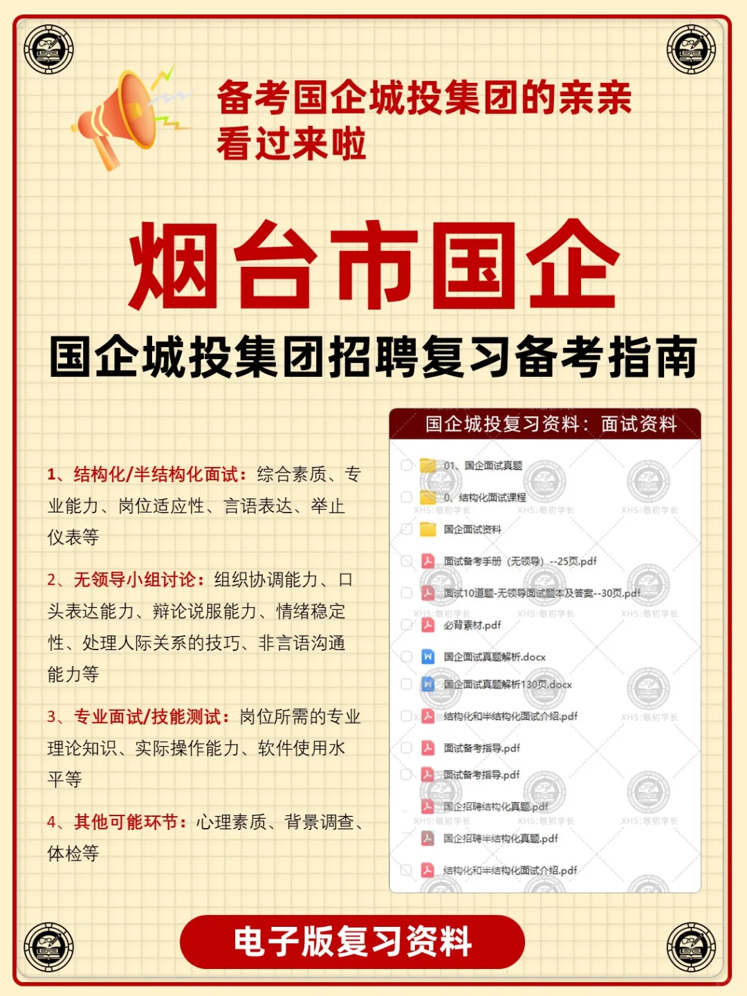 山东省烟台市国企城投集团招聘考试资料