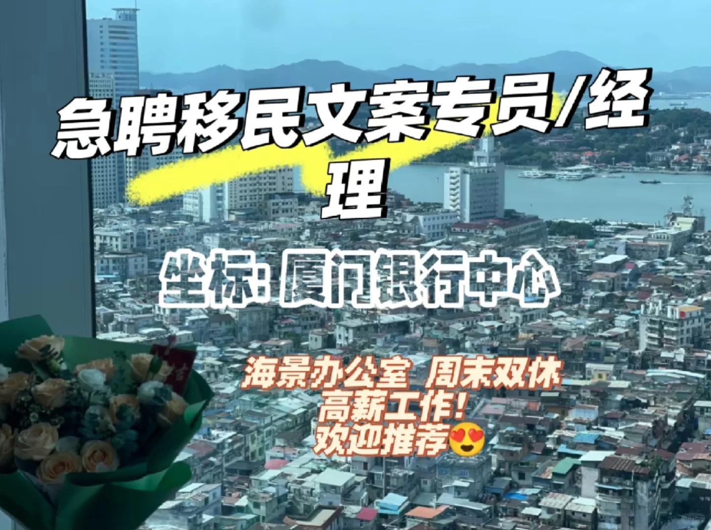 厦门急聘移民文案，好工作速来！