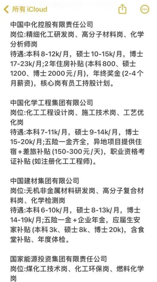 化学类专业必投央国企——秋招篇