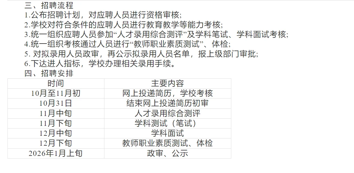 上海虹口区2026年教师招聘计划一览