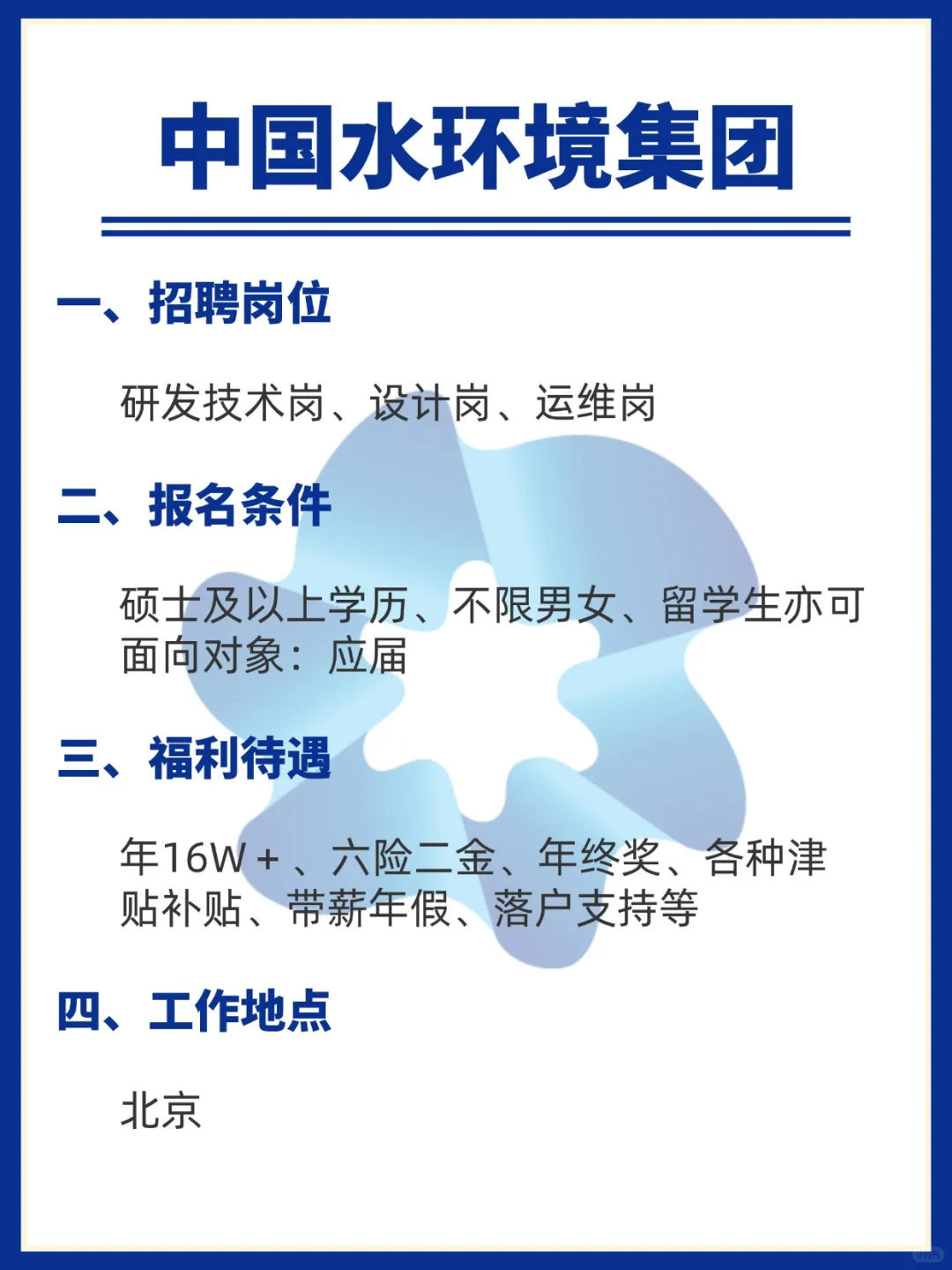 中国水环境集团招聘开启，速看！！！