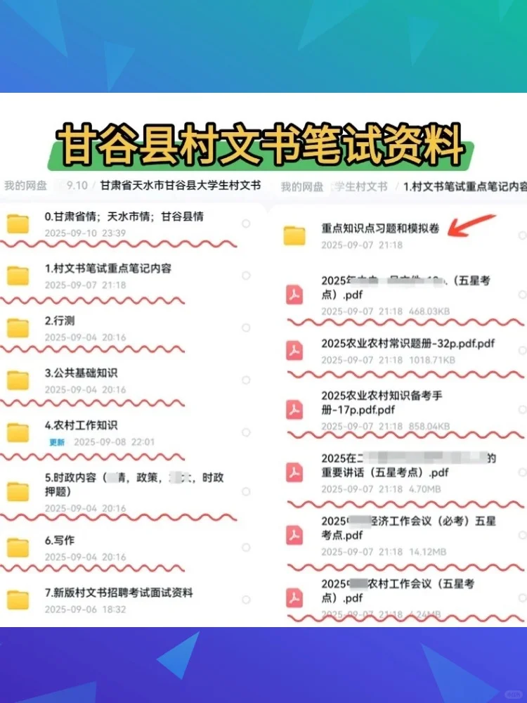 2025天水市甘谷县大学生村文书招聘考试资料
