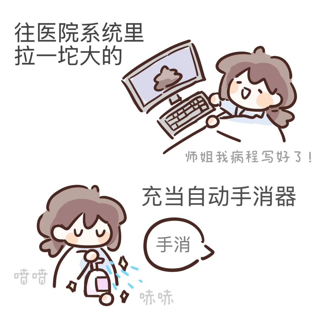 每天在医院实习做的事：