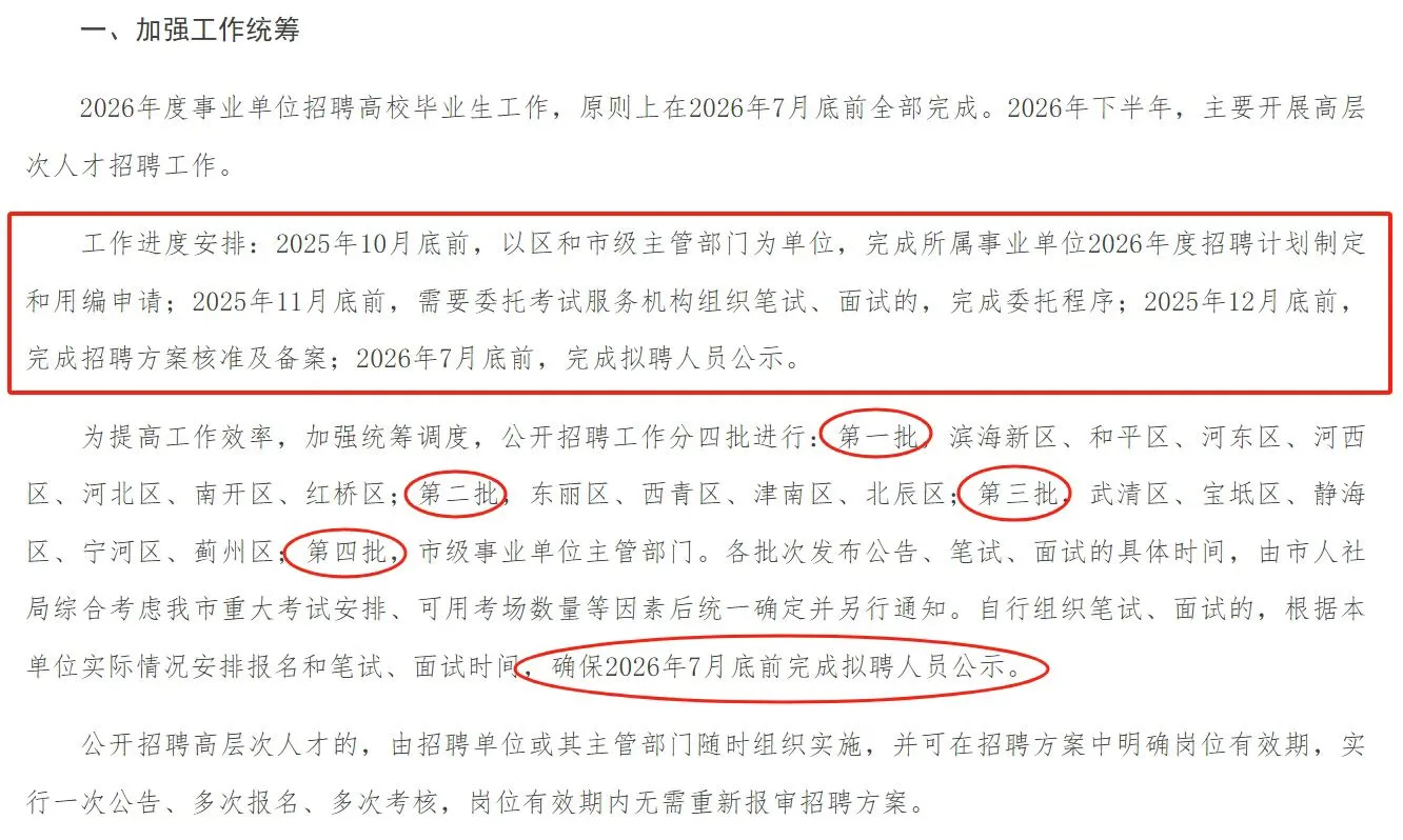 2026年度事业单位招聘高校毕业生工作统筹总