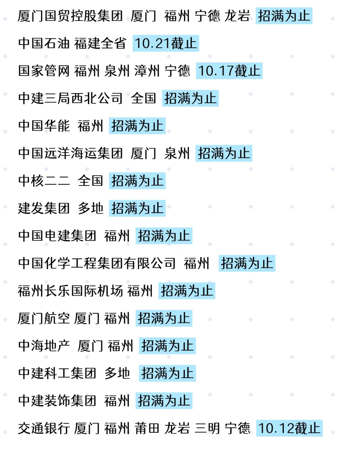 周末的福建校招，才是香饽饽🥱！