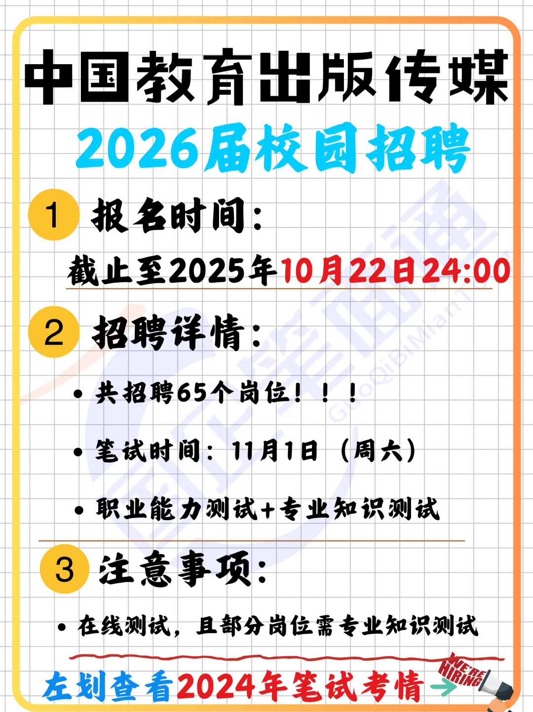 中国教育出版传媒集团招聘！笔试考什么？