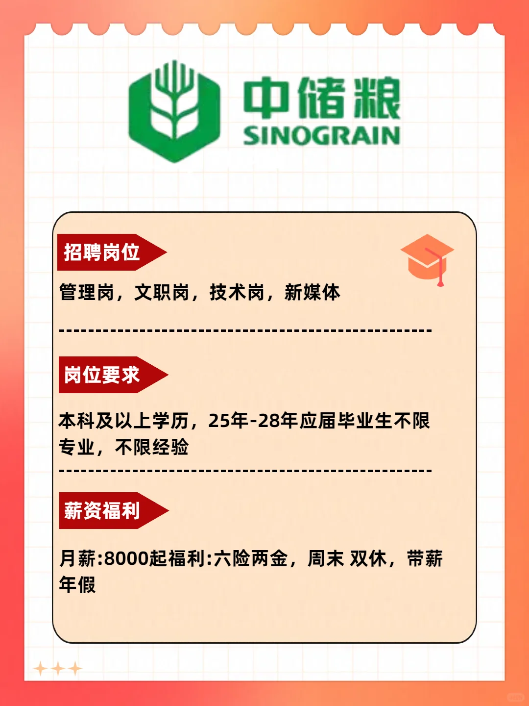 中储粮集团2026年人才引进计划