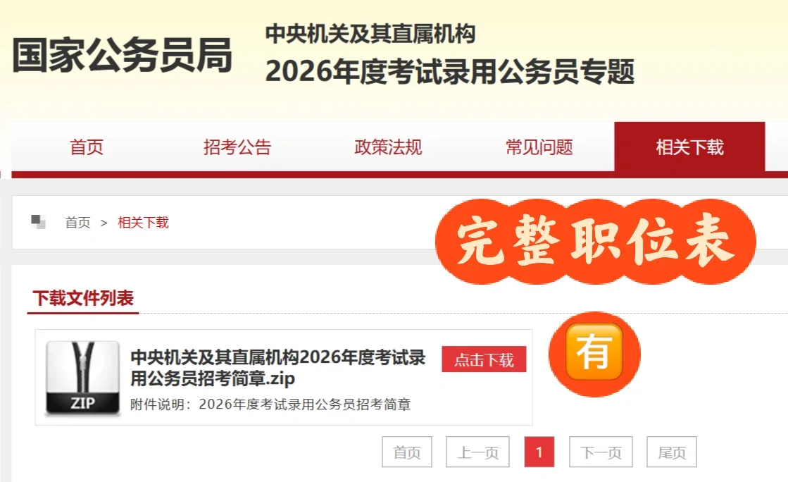 2026国考职位表完整版🈶