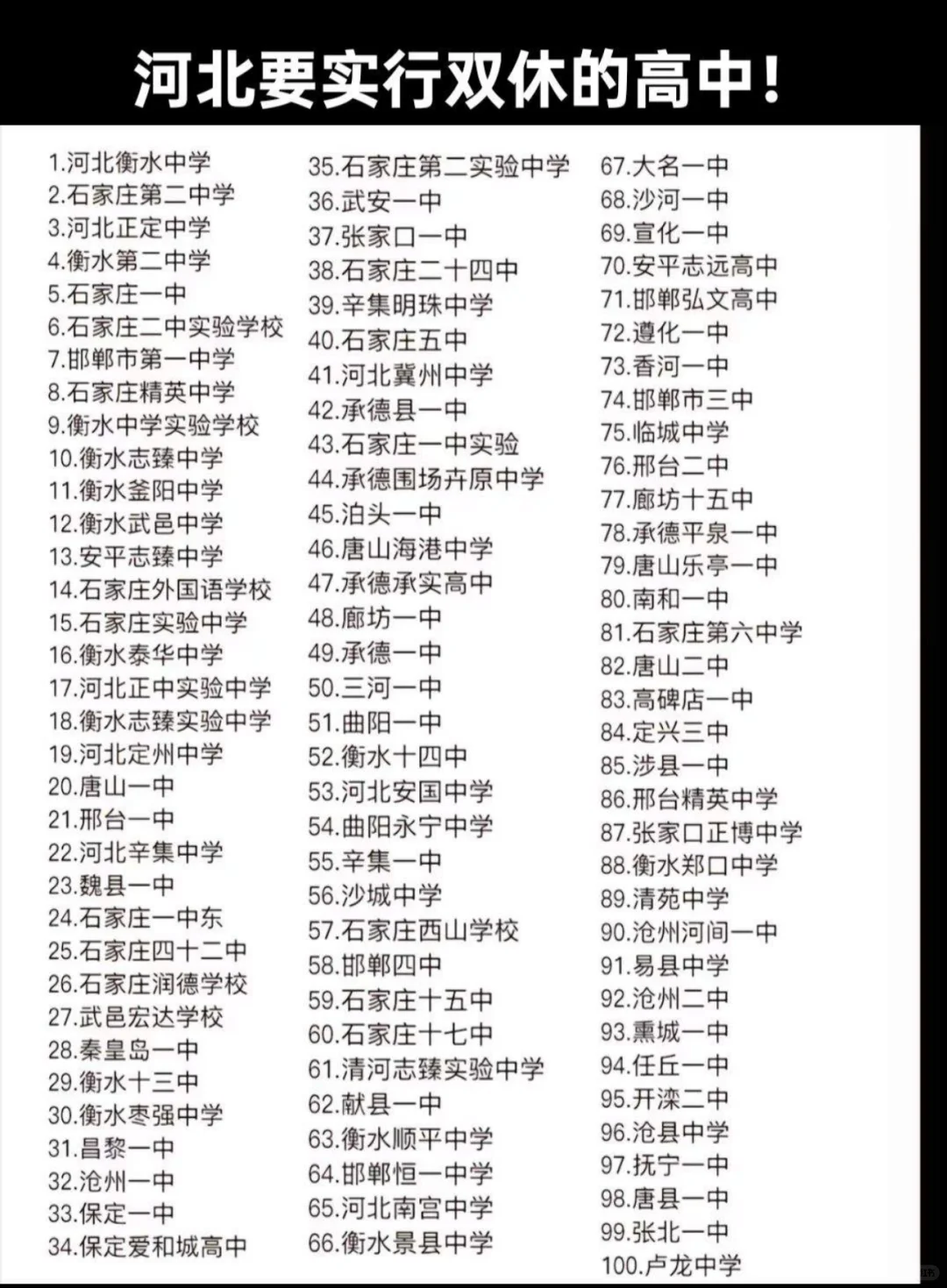 河北高中双休落地，福兮祸兮？