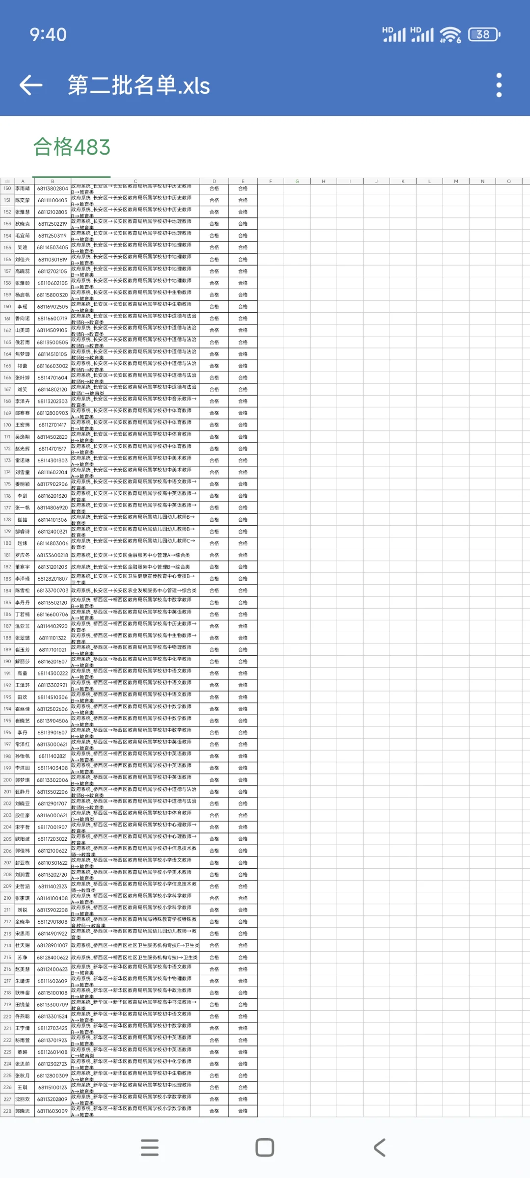 2025年石家庄教招第二批名单如上