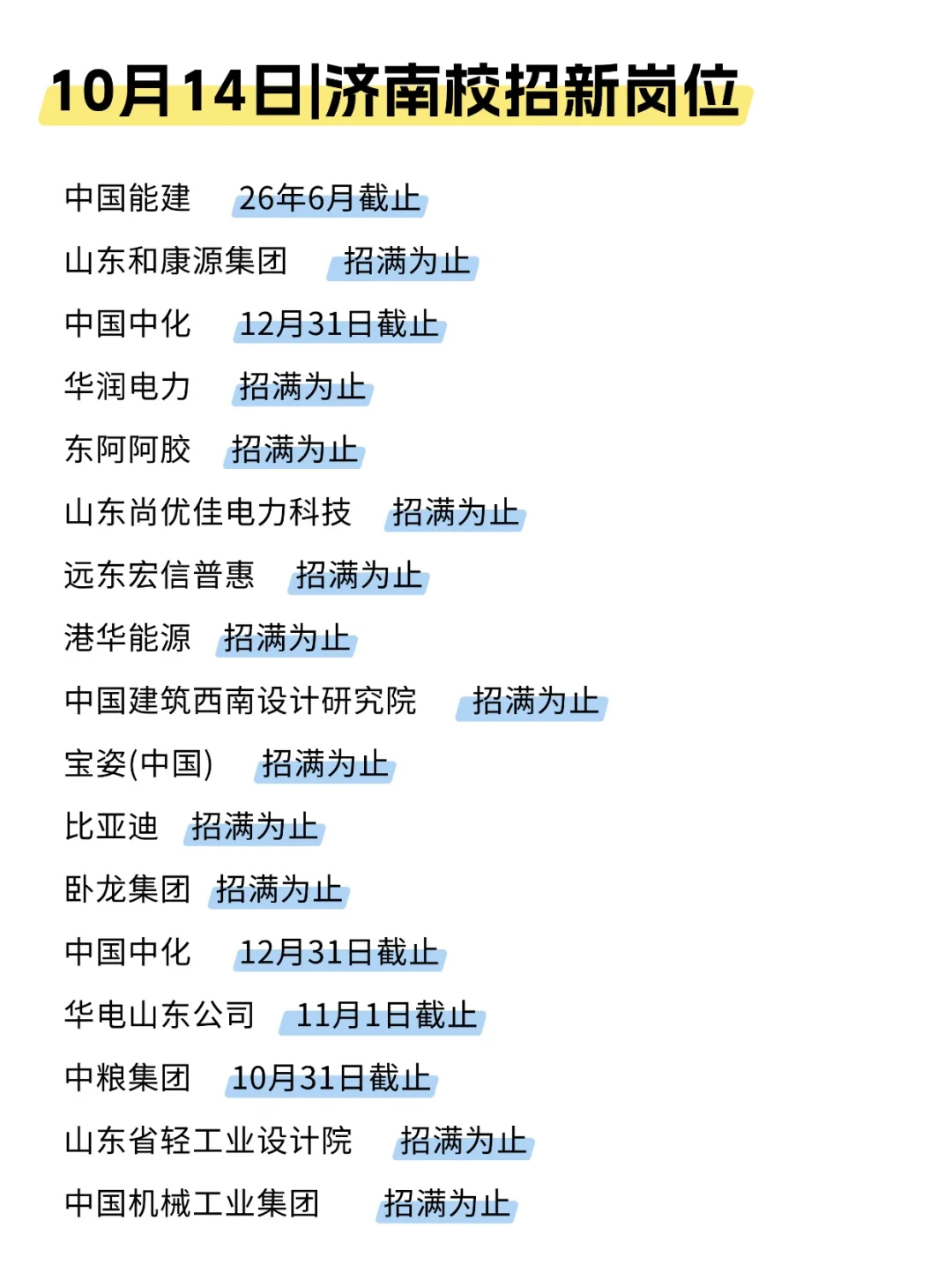 10.14 济南26校招比想象的还要多！
